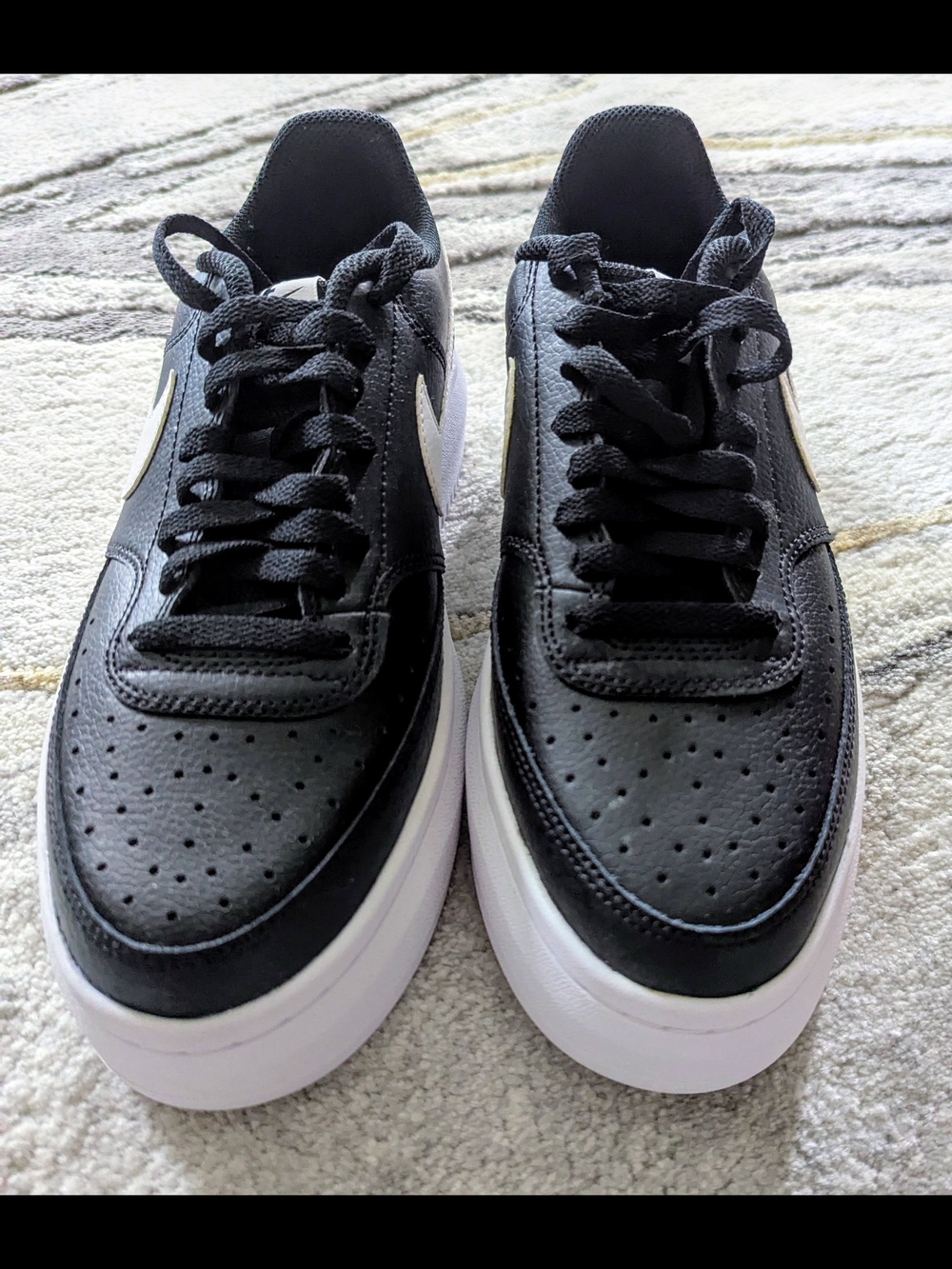 NIB Women's Nike Court Vision Alta LTR Black/White Size 10 - Picture 2 of 10